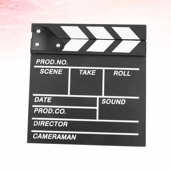 HINTRMENT 1Pcs Clapet en Bois Noir Outil de Production de Films pour Réalisateurs d'Enregistrement