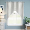 thumbnail image 4 of Blue Striped Kitchen Window Curtains, Swag Curtains Valance for Bedroom Living Room Bathroom, Modern Stripes Farmhouse Rod Pocket Window Treatment Curtain Block Drapes 2 Panels 36"x63", 4 of 6