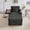 Dark Gray, variant on 56" Fluffy Corduroy Single Sofa Couch, Sillones Para Domitorio Single Sofa with Storage Ottoman, Butacas Para Sala Sofa with Table Board and Usb Port for apartment and living room use, Orange
