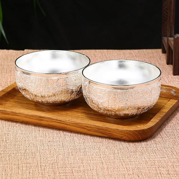 Supvox Creative Dining Bowl Metal Silver Bowl Alloy Serving Bowl Round 1Pcs for Gift Item