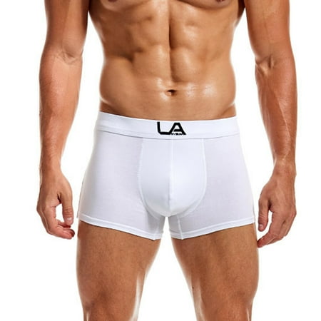 

EHTMSAK Men s Underwear Boxer Briefs Cotton Soft Modern Modal Trunk White L