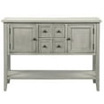 thumbnail image 4 of Harper & Bright Designs Console Table Buffet Sideboard Sofa Table with Four Storage Drawers Two Cabinets and Bottom Shelf, Antique Gray, 4 of 11