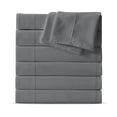 thumbnail image 1 of Paquete de 6 sábanas planas Maple&Stone de microfibra gris de tamaño completo, 1 of 5
