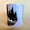 thumbnail image 4 of Coffee Quips Mugs, 12 oz, Silhouette Early Morning Fishing on the Lake Ceramic Coffee Mug, 4 of 7
