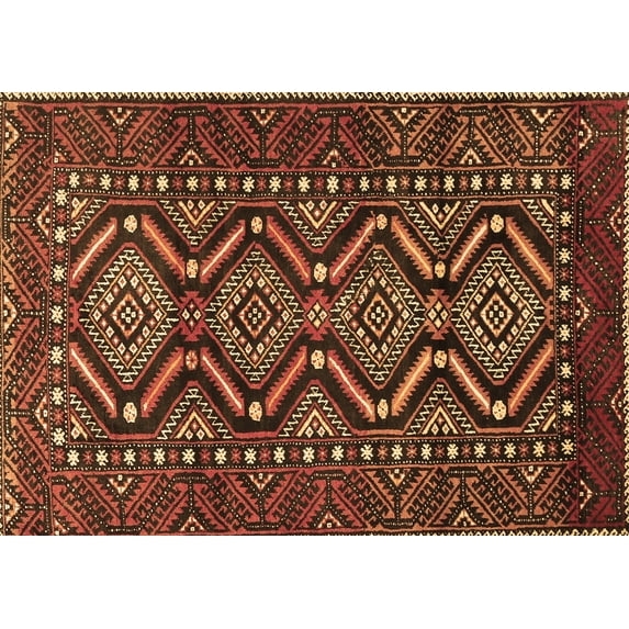 Ahgly Company Indoor Rectangle Persian Brown Traditional Area Rugs, 5' x 7'