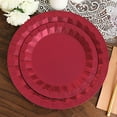 thumbnail image 4 of Balsa Circle 25 Burgundy Geometric Round 12" Metallic Disposable Dinner Salad Paper Plates Party Events, 4 of 7