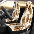thumbnail image 3 of XMXT 2Pcs Car Seat Cover Decor Protector, Cute Tiger Background Bucket Auto Front Seats Covers Fits for Cars SUVs Trucks, Universal Fit, 3 of 9