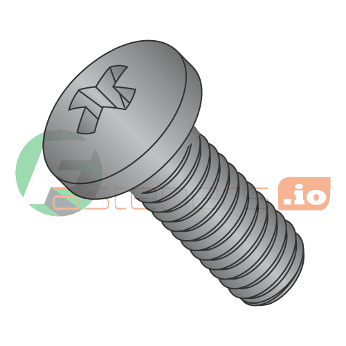 1/4-20 x 3/8" Machine Screws / Phillips / Pan Head / Steel / Black Oxide (Quantity: 4,000 pcs)