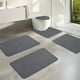 thumbnail image 5 of Juego de alfombras de baño de espuma alfombras de baño de una pieza con forro polar grueso y suave absorbentes de agua y lavables a máquina con reverso antideslizante para mayor, 5 of 9
