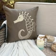 thumbnail image 4 of The HomeCentric Cushion Covers For Chairs, Throw Pillow Covers, Pillow Covers Pack of 2, 18x18 inch (45x45 cm) Brown, Cotton Throw Pillow Covers, Pillow Covers, Beach, Sea Creatures - Noble Sea Horse, 4 of 10