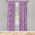 thumbnail image 4 of Ambesonne Abstract Window Curtains, Bicolour Tropical Jungle, Each 28" W x 84" L, Pale Pink Pale Purple, 4 of 4