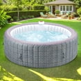 thumbnail image 2 of 82 Inch Inflatable Hot Tub, 4 to 6 Person Outdoor Hot Tub Spa Built-in Heater Pump, Portable Hot Tub w/130 Jets, Tub Cover, Filter Cartridges, 1000L Capacity, 2 of 10