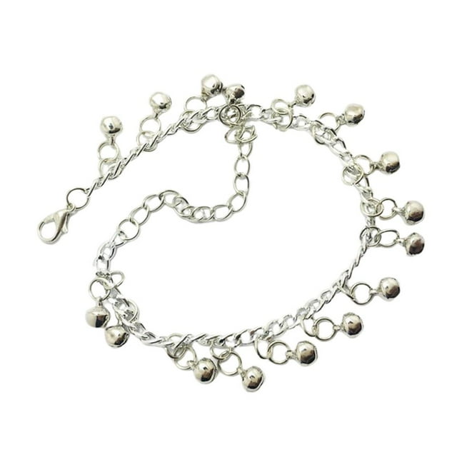 Tobillera Campana Campana Tobillera Damas Danza del Vientre Pie Cadena Aproximadamente 30cm Todos 2 Plata Hugo Tobillera para danza del vientre