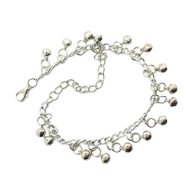 Tobillera Yinane para danza del vientre India Plata