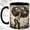 Black, variant on Heavy Boulder Man Coffee Mug, Strength Symbol Mug, Ceramic 11 oz
