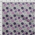 thumbnail image 4 of oneOone Rayon Purple Fabric Floral Retro Sewing Craft Projects Fabric Prints By Yard 56 Inch Wide, 4 of 5