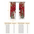 thumbnail image 6 of Fsddascl Red Christmas Snowman Blackout Curtains for Bedroom/Living Room, Thermal Insulated Kitchen Curtains, Xmas Tree Poinsettia Balls Grommet Darkening Window Treatment Drapes 52"x63"x2, 6 of 6