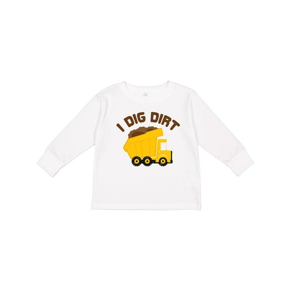 Inktastic I Dig Dirt Boys or Girls Long Sleeve Toddler T-Shirt