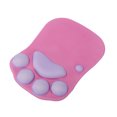 thumbnail image 2 of Alfombrilla de ratón con garra de gato adorable en 7 colores, alfombrilla de ratón ultrasuave de silicona con soporte para reposamuñecas, Juegos de teclado y mouse para computadora Rosa roja, 2 of 2