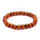 thumbnail image 1 of Nvzi Pulsera elástica con cuentas de madera para hombre, color naranja, 1 of 4