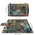 thumbnail image 2 of Awypu Orientalism Square Outdoor Picnic Mat for Camping, Park, Beach, Grass, Outdoor 58.3x58.3in, 2 of 6