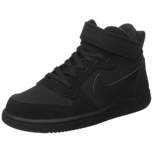Nike - Nike 870026-001: Court Borough Black/Black Little Kids Mid Hi ...