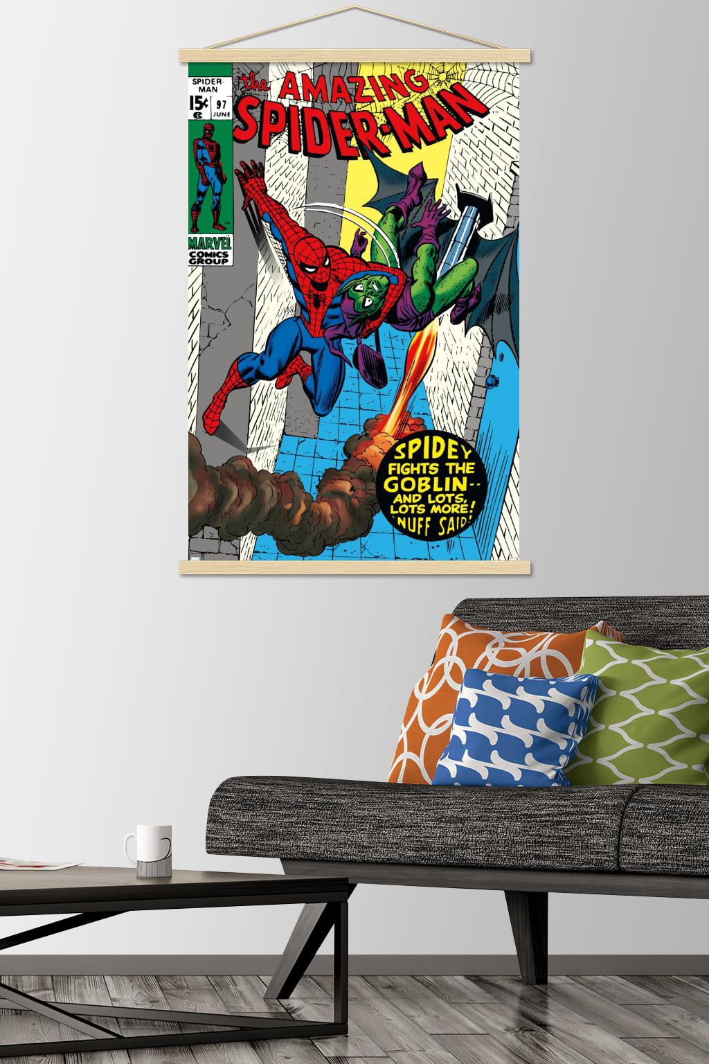 Marvel Comics - Green Goblin - The Amazing Spider-Man #97 Wall Poster with Wooden Magnetic Frame, 22.375" x 34"