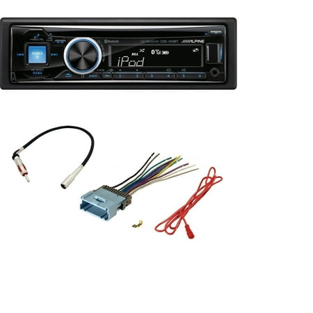 ALPINE CDE-143BT CD USB MP3 WMA AUX IPOD IPHONE EQUALIZER EQ BLUETOOTH RADIO WITH STEREO RECEIVER WIRING HARNESS + RADIO ANTENNA