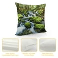 thumbnail image 4 of Fenyluxe Moss Rocks Water Fashion Style Dirt-Resistant Throw Pillow Covers for Couch Sofa Bed Living Room Bedroom Square Printed on Both Sides 1PC 22x22in, 4 of 5