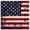 Dark Red Brown, variant on American Flag Wooden Wall Clock Silent Non Ticking, Retro Rustic Stars And Stripes US Flag Square Wall Clocks Battery Operated, Decor Clock for Home Office, Living Room, Kitchen, 12 Inch