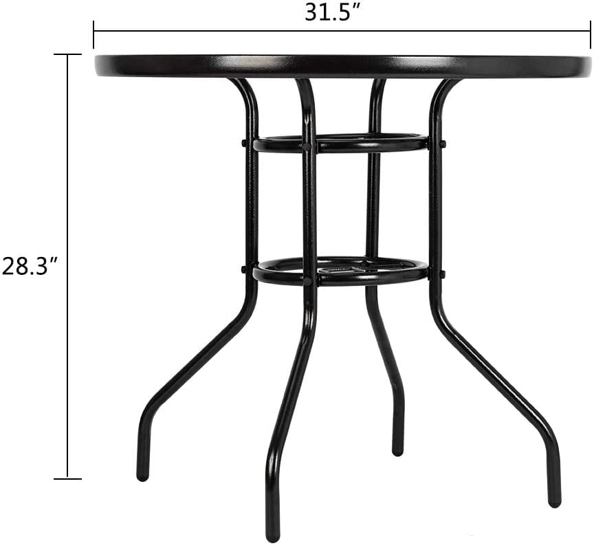 IM Beauty 31 inch Patio Table Outdoor Table Outdoor Dining Table Patio