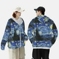thumbnail image 4 of Kdxio The Starry Night Print Women Men Sun Protection UPF 50+ Jackets Zip Up Long Sleeve Hoodie Hiking Lightweight with Pockets, 4 of 7
