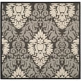 thumbnail image 2 of Safavieh Courtyard Jessie Damask Indoor/Outdoor Area Rug, Black/Sand, 7'10" x 7'10" Square, 2 of 9