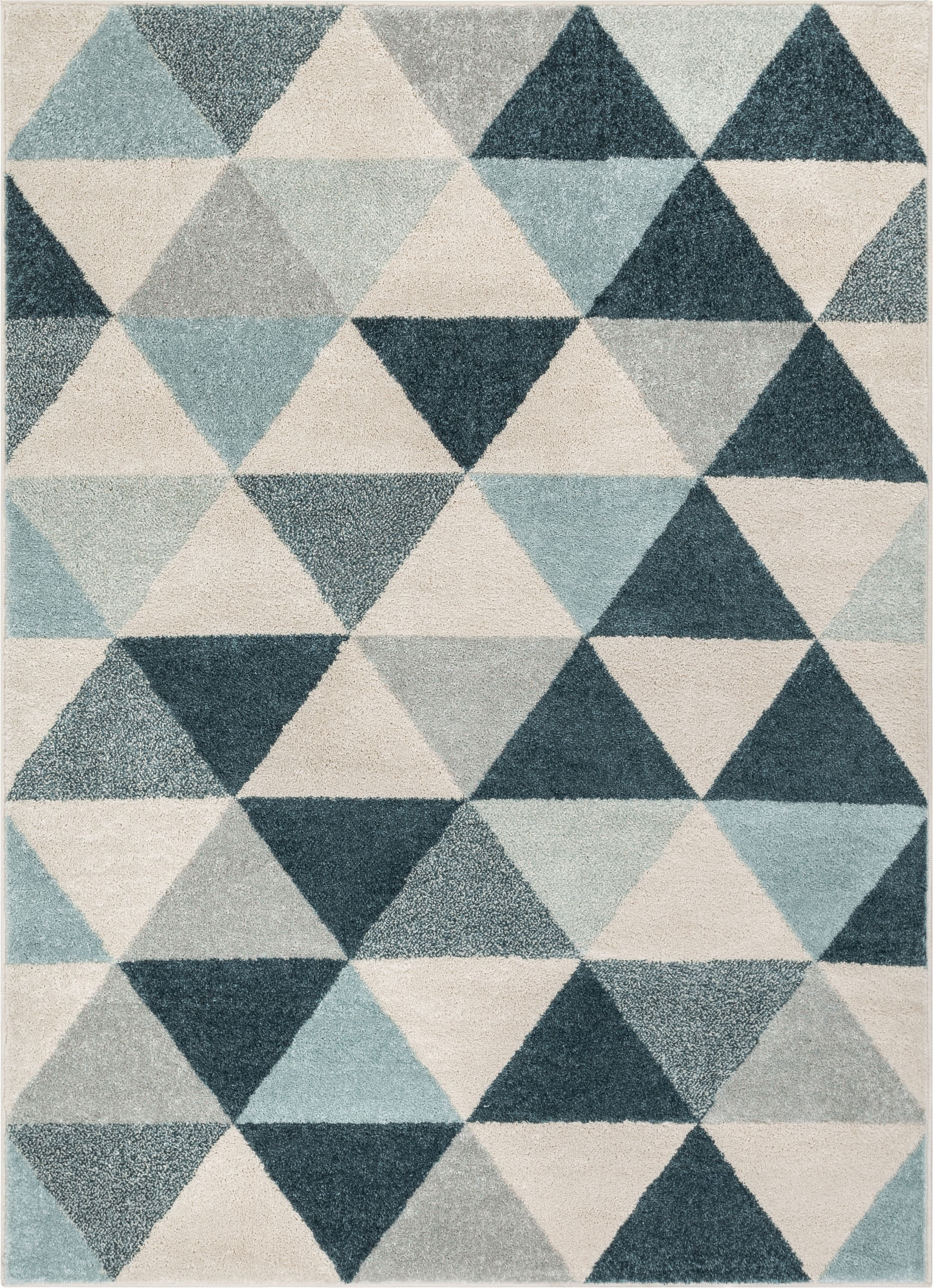 Well Woven Mystic Alvin Mid-Century Modern Geometric Trellis Dark Blue 5'3" x 7'3" Area Rug