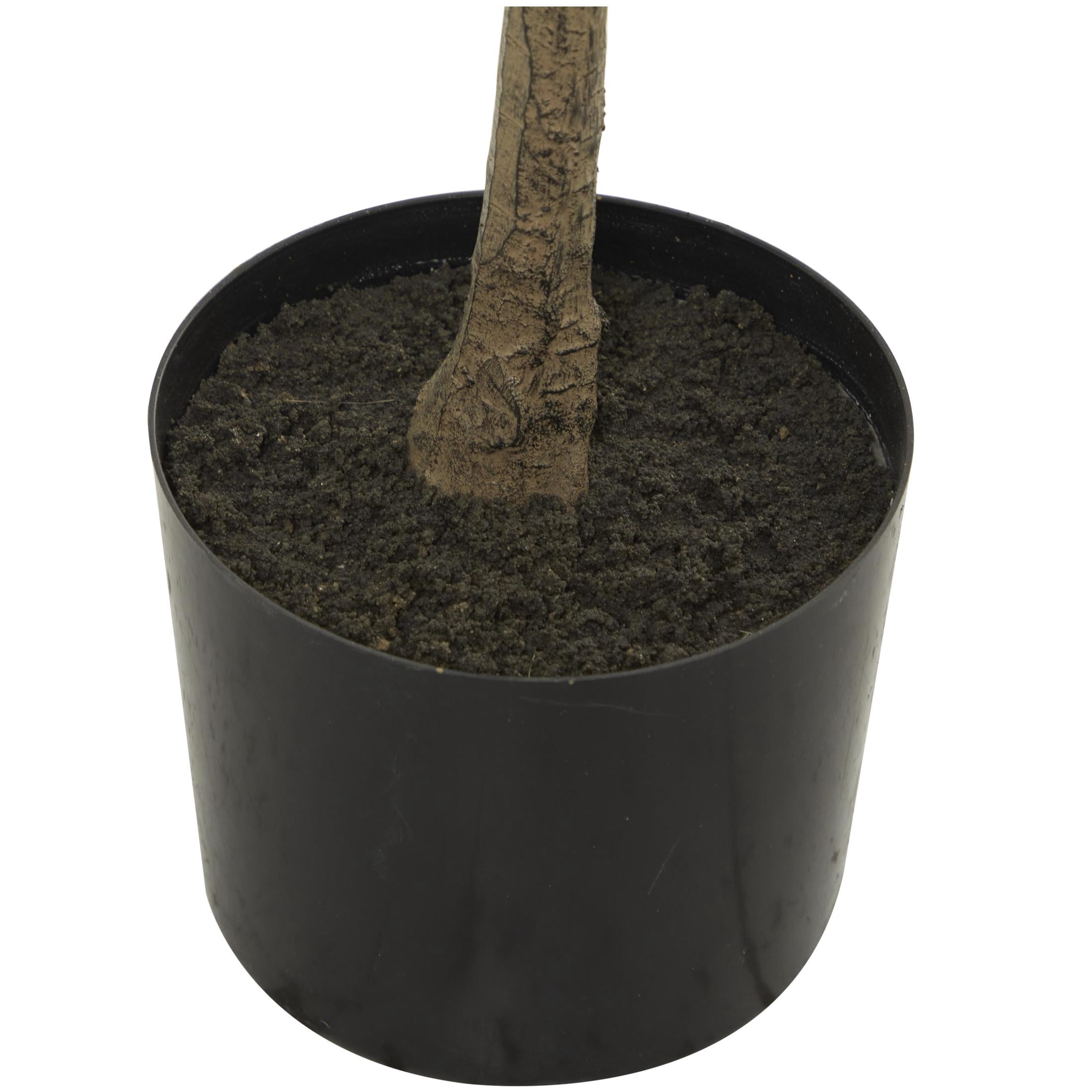 DecMode 70" Artificial Eucalyptus Tree in Realistic Leaves and Black Pot
