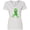 AA-White, variant on Inktastic Mental Health Awareness Ribbon with Green Hearts Women's V-Neck T-Shirt