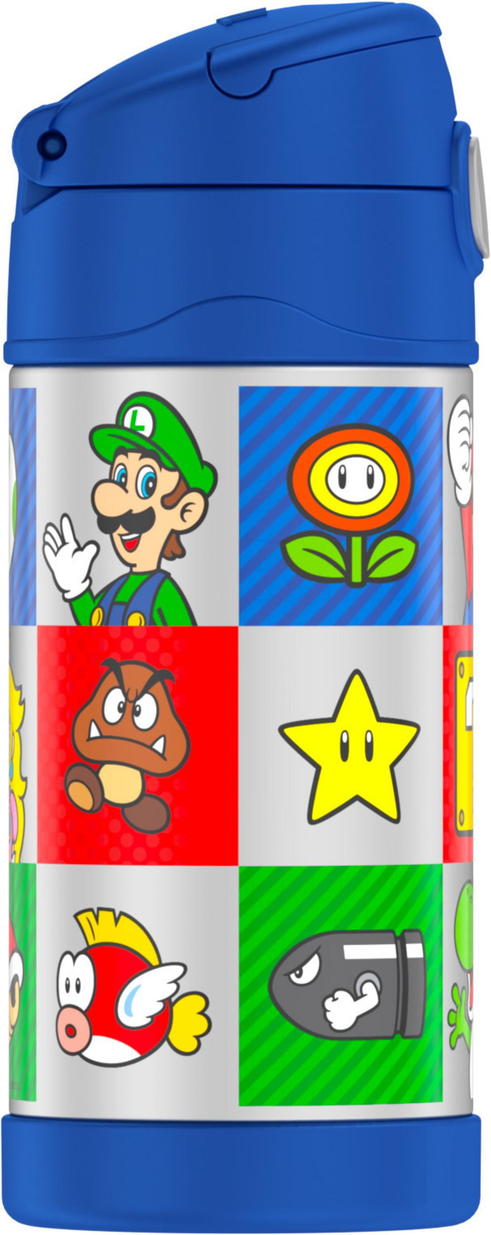 Set Of 6, Super Mario Bros 810946 12 Oz Mario Kart Thermos Water