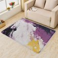 thumbnail image 2 of Graffiti Rugs for Living Room Bedroom - Purple Rug 4x5 - Art Carpet for Home Decor - Washable Non Slip Patterned Indoor Large Area Rug - Soft & Low Pile (ZN&659), 2 of 7