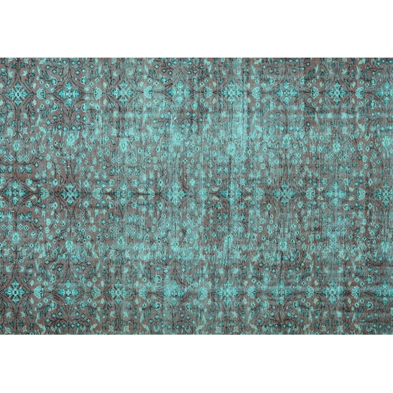 Ahgly Company Indoor Rectangle Persian Light Blue Traditional Area Rugs, 8' x 10'