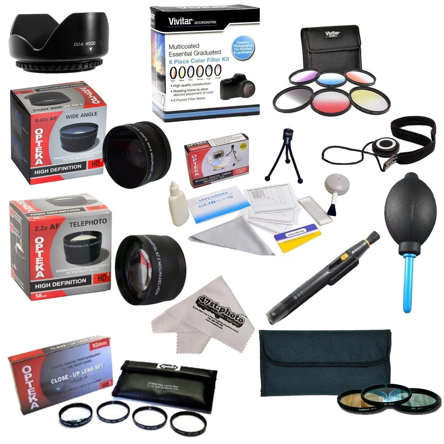 for Olympus SP-560 UZ 52mm Circular Polarizer Multicoated Glass Filter CPL Microfiber Cleaning Cloth