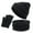 Black, variant on harmtty Warm 1 Set Unisex Hat Gloves Scarf Solid Color Sweat Absorption Autumn Winter Knitted Warm Cap for Daily Wear Grey