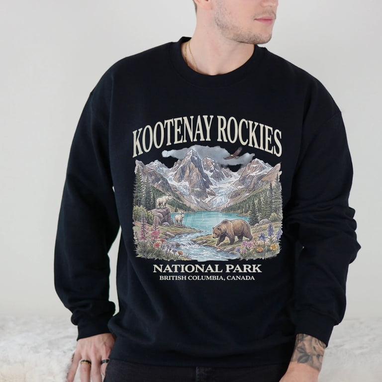 Kootenay Rockies National Park Sweatshirt for Men and Women, Bear ...