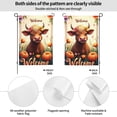 thumbnail image 2 of Welcome Fall Garden Flags For Outside, 12X18 Inch Double Sided Burlap Floral Highland Cow Thanksgiving Autumn Garden Flag For Farmhouse Yard Outdoor Decoration, 2 of 9