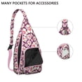 thumbnail image 3 of Vintage Rose Shoulder Backpack - Romantic Peony Bloom Print Crossbody Bag, Fashionable Lightweight for Daily Commute, 3 of 4