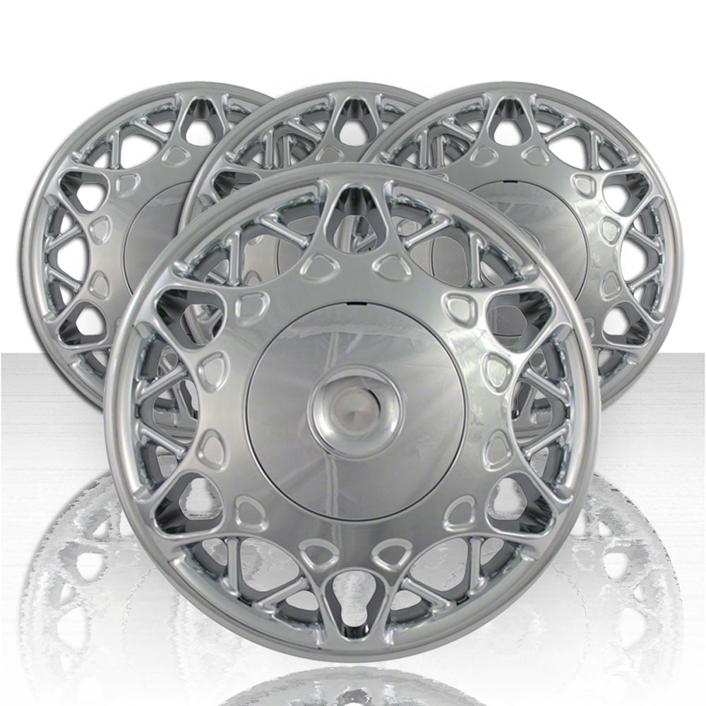 Set of Four 15" Chrome Hubcap Wheel Covers for 1997-2005 Buick Century (Screw-on)