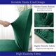 thumbnail image 3 of Juego de 2 fundas para sillas de comedor ZHAOCHENG de terciopelo elástico suave color verde bosque, 3 of 5