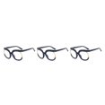 thumbnail image 2 of Guardurnaity Gafas de lectura cuadradas de gran tamaño para hombres y mujeres, montura grande, gafas sin receta, gafas para el cuidado de la salud Type4 NO4, 2 of 6