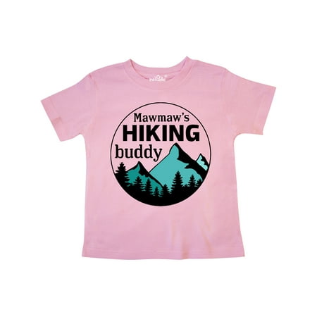 

Inktastic Mawmaw s Hiking Buddy with Mountains and Trees Gift Toddler Boy or Toddler Girl T-Shirt