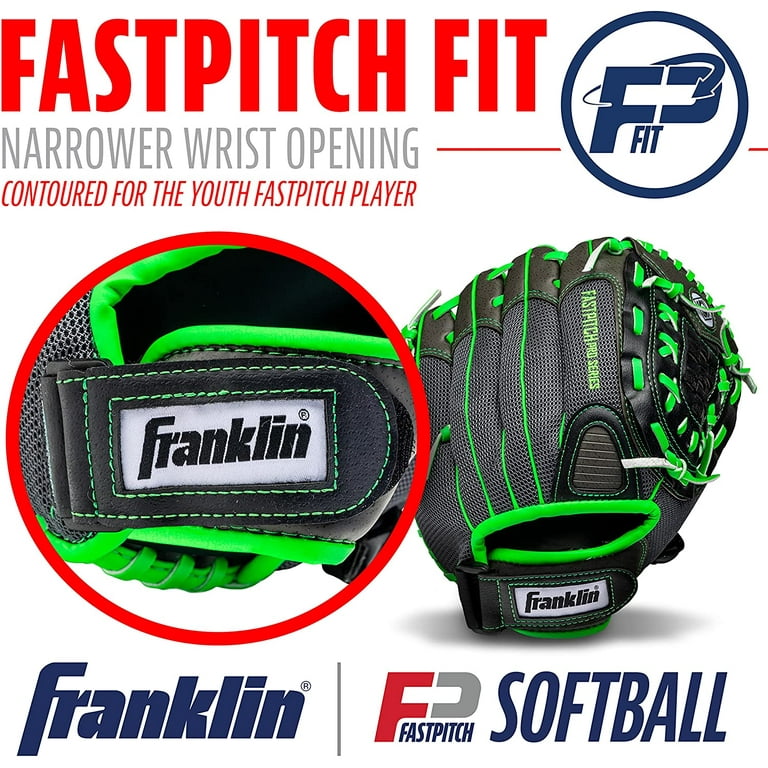 Franklin Sports Fastpitch Pro Softball Glove, 11 in, Lime Green
