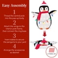 thumbnail image 4 of Best Choice Products 2-Piece Lighted 3ft Pop-Up Penguin Family Outdoor Christmas Decoration w/150 LED Lights, Red/White, 4 of 7